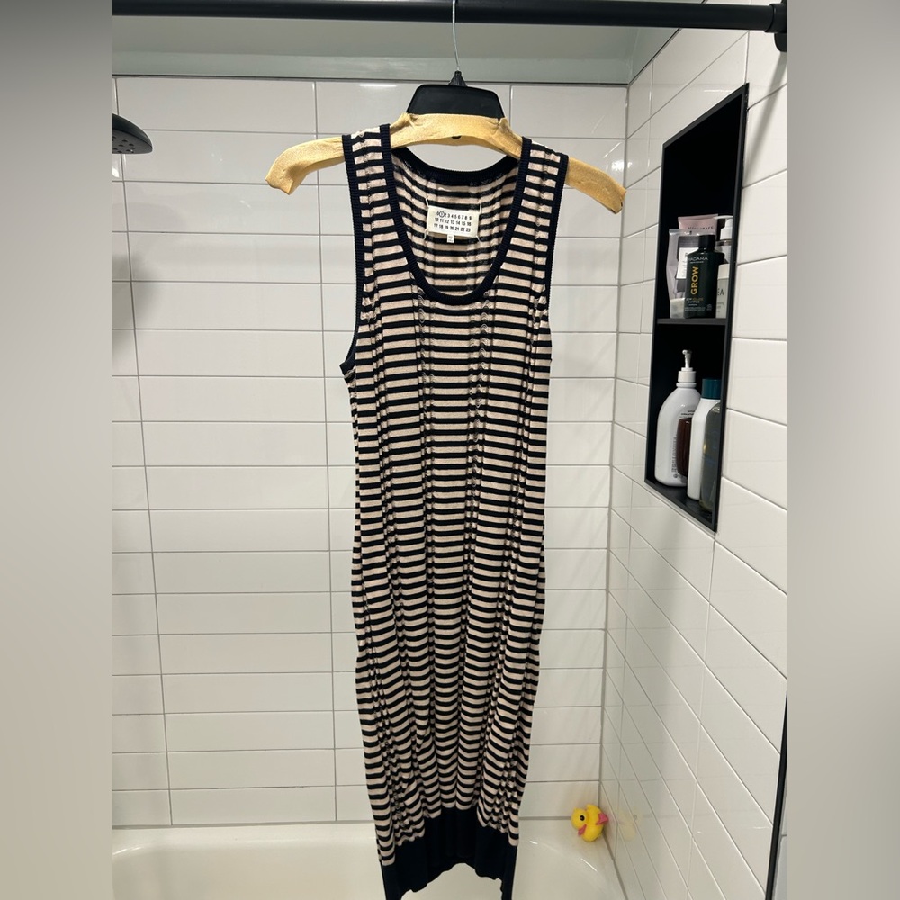 Maison Margiela Black and Cream Dress